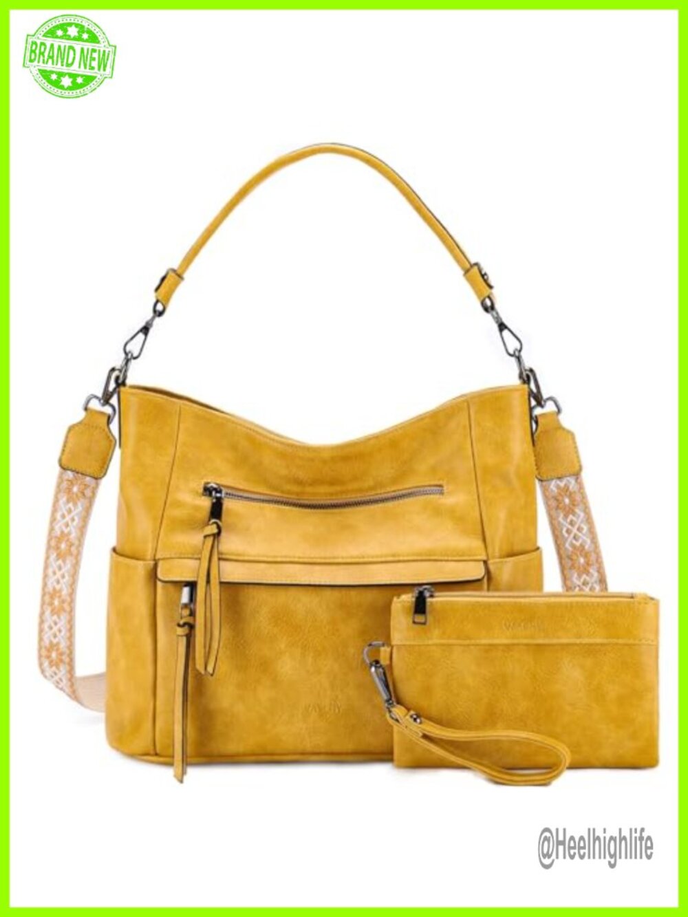 VASCHY Large Hobo Purse for Women with RFID Wallet Set Roomy